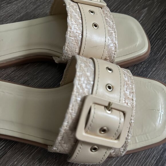 NWT By Anthropologie 7.5 Buckle Slide Sandals - Picture 4 of 6
